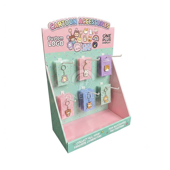 Supporto espositivo personalizzato in cartone per portachiavi di cartoni animati | Merchandiser SKU-202608070817862-CARTOON-CHARM-DISPLAY