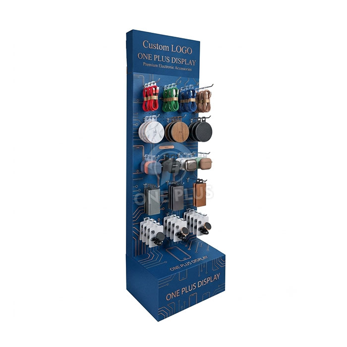 Custom Cardboard Display Stand for Electronics | Retail Tech Accessory Merchandiser SKU-202608070908348-ELECTRONICS-DISPLAY