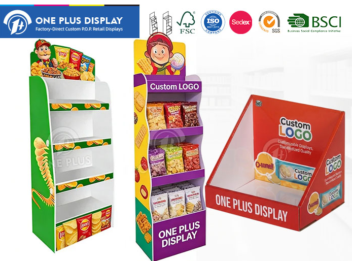 Snack Retail Solutions: High-Impact Custom Cardboard & PVC Displays