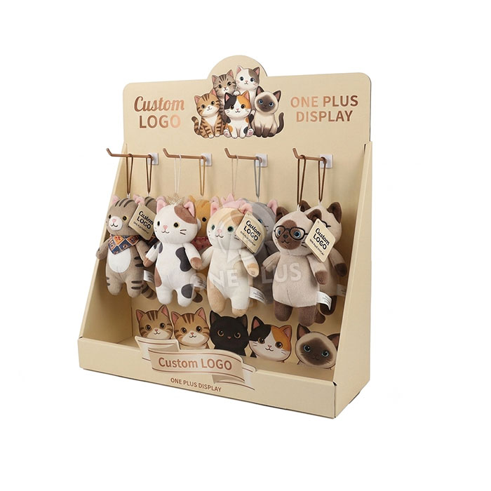 Custom Cardboard Display Stand for Plush Toys | Retail Doll Pendant Merchandiser SKU-202608100624922-PLUSH-TOY-DISPLAY