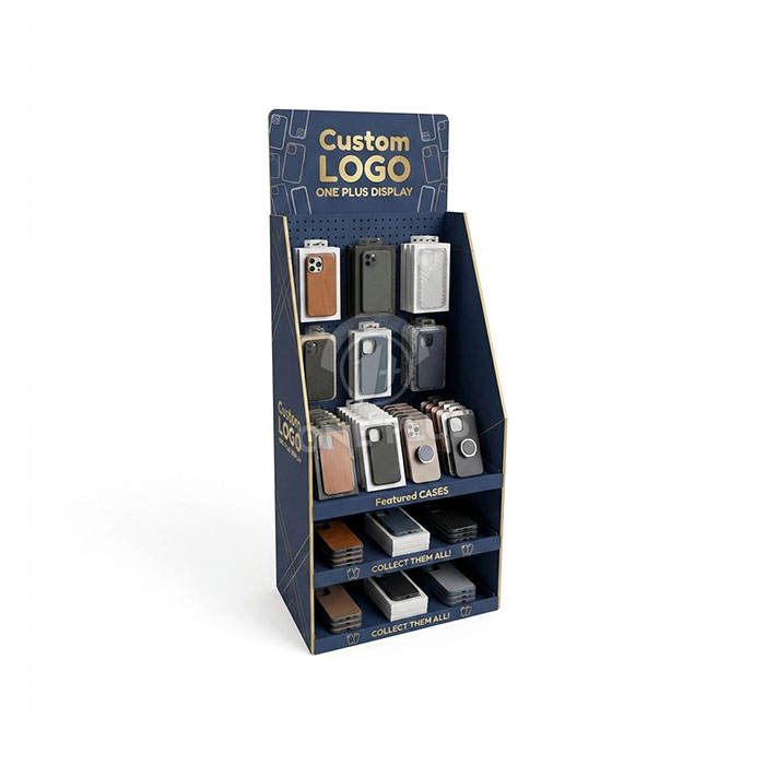 Custom Cardboard Display Stand for Phone Cases | Retail Mobile Accessory Merchandiser SKU-202608110620527-PHONE-CASE-DISPLAY
