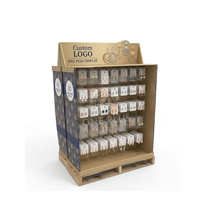 Custom Cardboard Display Stand for Earrings | Retail Jewelry Merchandiser SKU-202608110709240-EARRING-FSDU