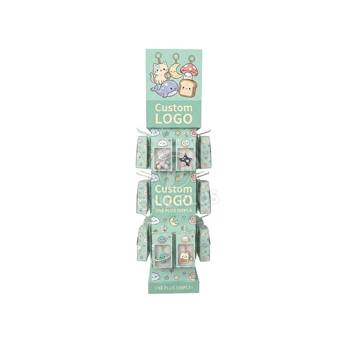 Custom Cardboard Display Stand for Charms | Retail Hanging Product Tower SKU-202608120842606-TOWER-CHARM-DISPLAY