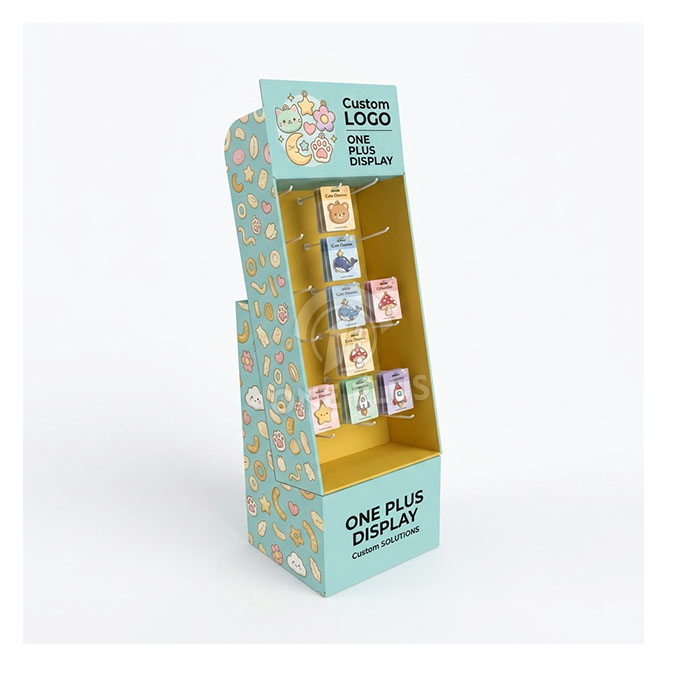 Custom Cardboard Display Stand for Hanging Products | Retail Charm Merchandiser SKU-202608120914342-HANGING-CHARM-FSDU