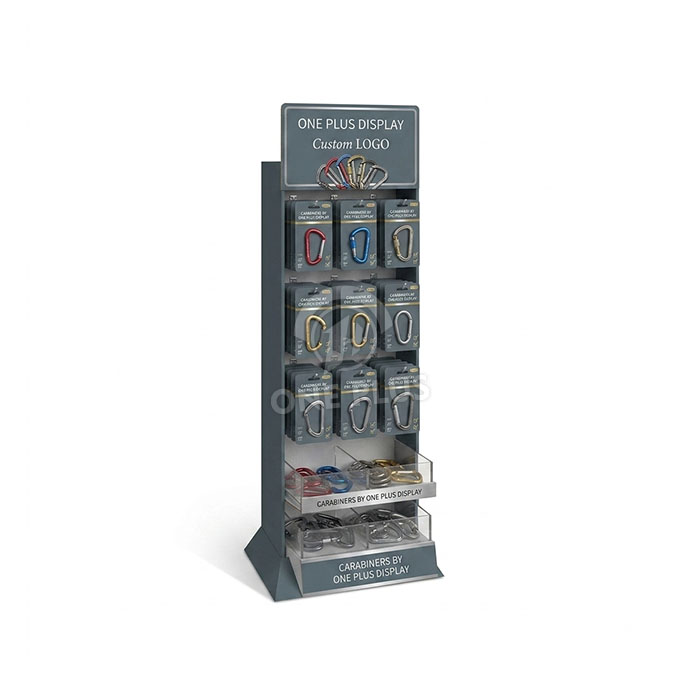 Custom Cardboard Display Stand for Carabiners | Retail Outdoor Gear Merchandiser SKU-202608130625702-CARABINER-DISPLAY-STAND