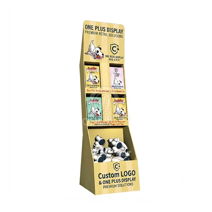 Custom Cardboard Display Stand for Books Multi-Tier Retail Merchandiser SKU 202607061625-book