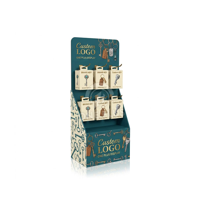 Custom Cardboard Display Stand for Keychains | Retail Key Ring Merchandiser SKU-202608180644951-KEYCHAIN-DISPLAY