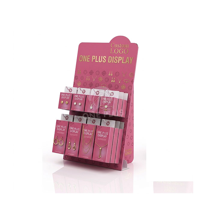 Custom Cardboard Display Stand for Necklaces and Earrings | Retail Jewelry Merchandiser SKU-202608180811808-JEWELRY-DISPLAY