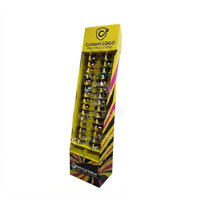 Custom Cardboard Display Stand for Eyewear Multi-Tier Retail Merchandiser