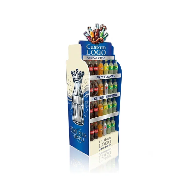 Custom Cardboard Display Stand for Beverages Retail Drink Merchandiser SKU 202607300608114