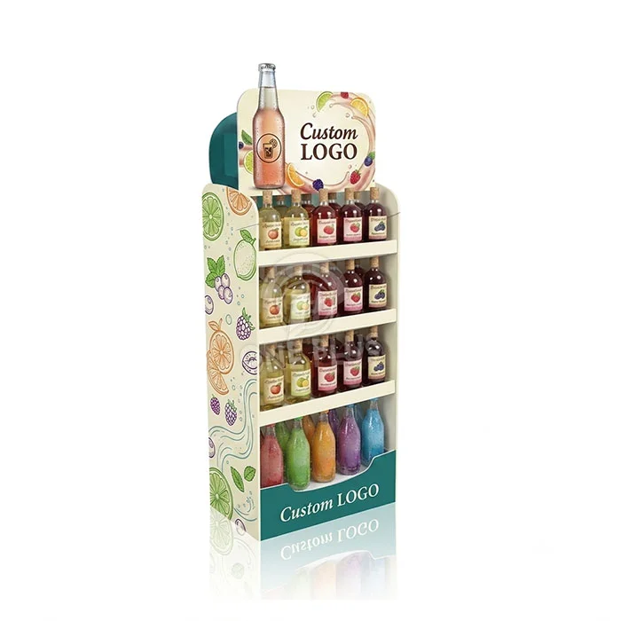 Custom Cardboard Display Stand for Beverages Retail Drink Merchandiser SKU 202607300710702