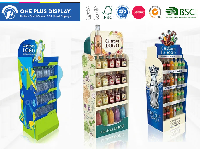 Beverage & Bottled Water Merchandising: High-Impact Custom Cardboard Displays