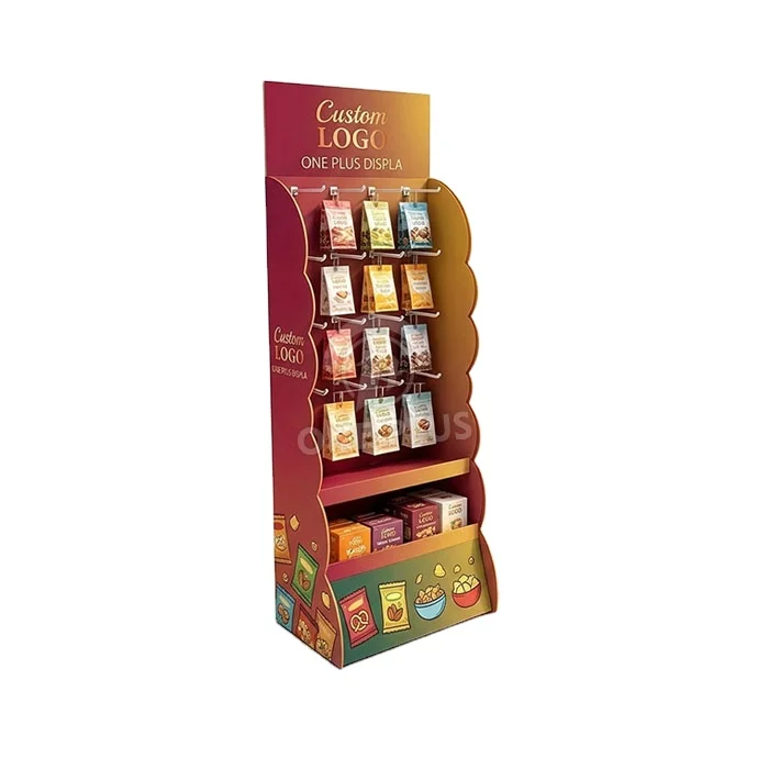 Custom Cardboard Display Stand for Snacks Retail Food Merchandiser