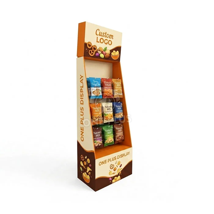 Custom Cardboard Display Stand for Snacks Retail Snack Pallet Merchandiser