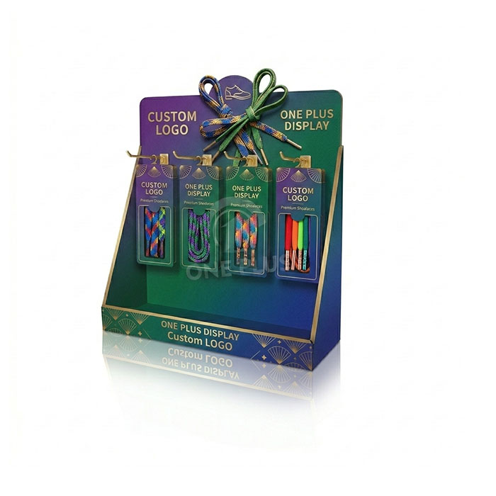 Custom Cardboard Display Stand for Shoelaces | Retail Footwear Accessory Merchandiser SKU-202608220604320-SHOELACE-DISPLAY