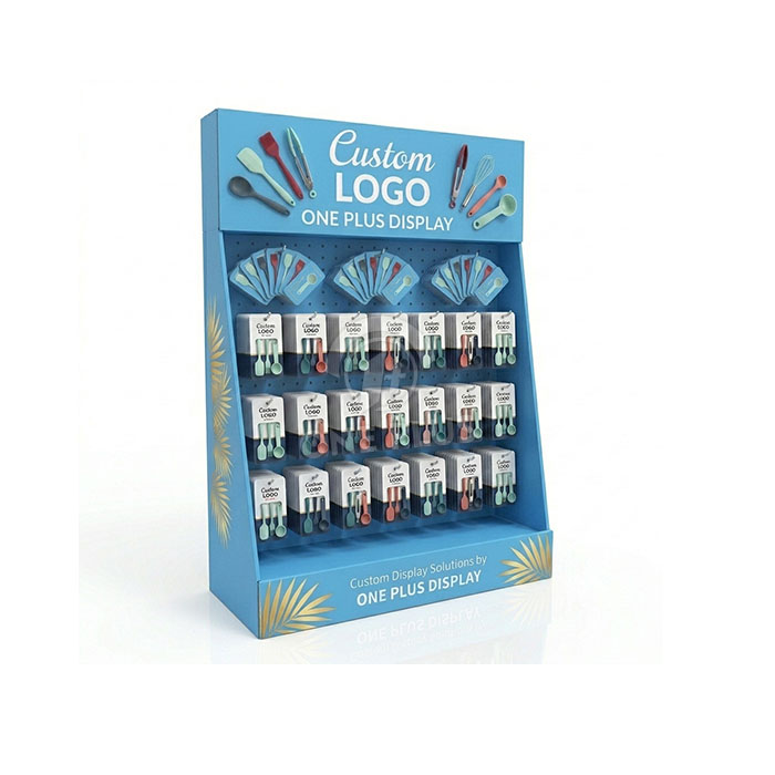 Custom Cardboard Display Stand for Kitchen Spoons | Retail Utensil Accessory Merchandiser SKU-202608220806378-SPOON-DISPLAY