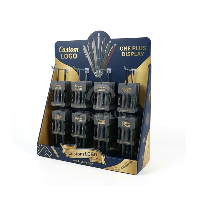 Custom Cardboard Display Stand for Pens | Retail Stationery Accessory Merchandiser SKU-202608220904716-PEN-DISPLAY