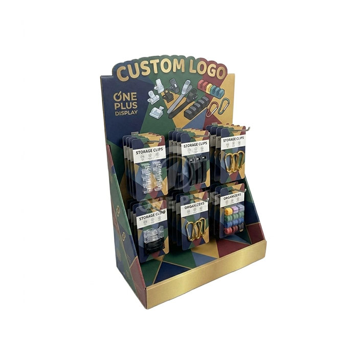 Mukautettu pahvinen näyttöteline säilytysklipseille | Retail Organizer Hook Merchandiser SKU-202608250904289-STORAGE-CLIP-DISPLAY