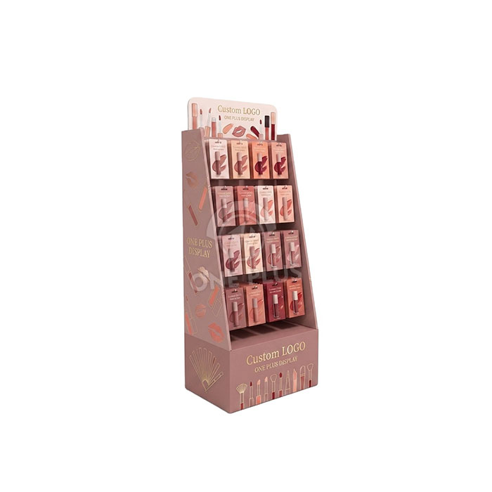 Soporte de Exhibición Personalizado de Cartón para Labiales | Merchandiser de Piso de Venta al por Menor SKU-202608260618202-LIPSTICK-FLOOR-DISPLAY