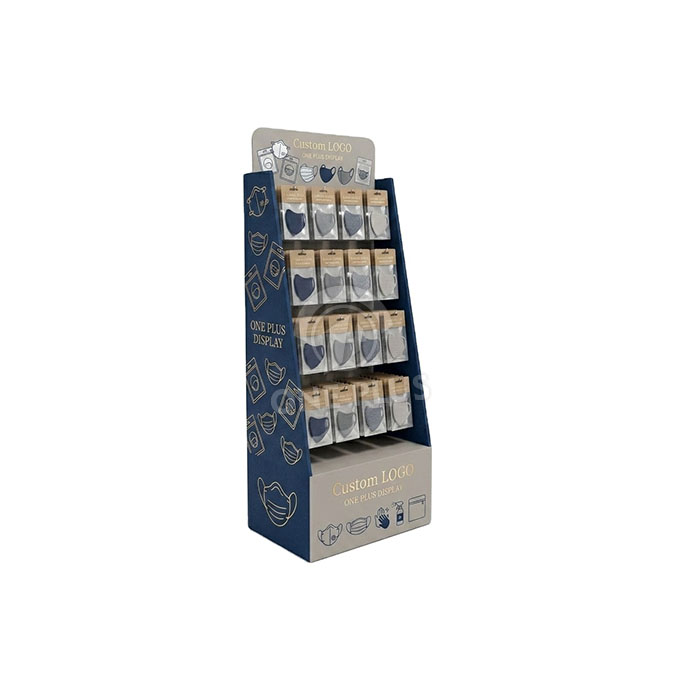 Custom Cardboard Display Stand for Face Masks | Retail Floor Merchandiser SKU-202608270601951