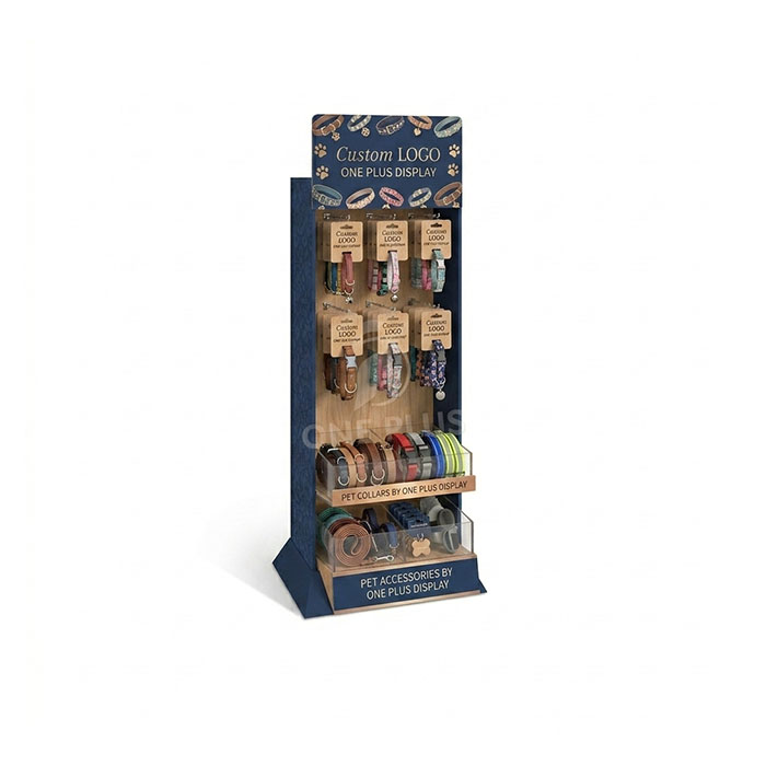 Custom Cardboard Display Stand for Dog Collars & Leashes | Retail Floor Merchandiser SKU-202608270707951-DOG-COLLAR-DISPLAY
