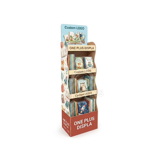 Custom Cardboard Display Stand for Picture Books | Retail Floor Merchandiser SKU-202608280608803