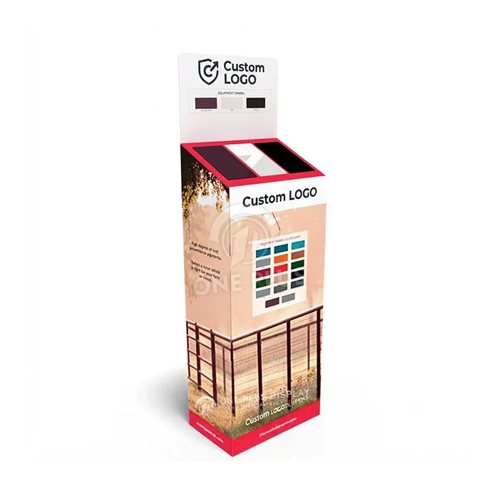 Custom Cardboard Display Stand for Nail Polish Slanted Retail Merchandiser