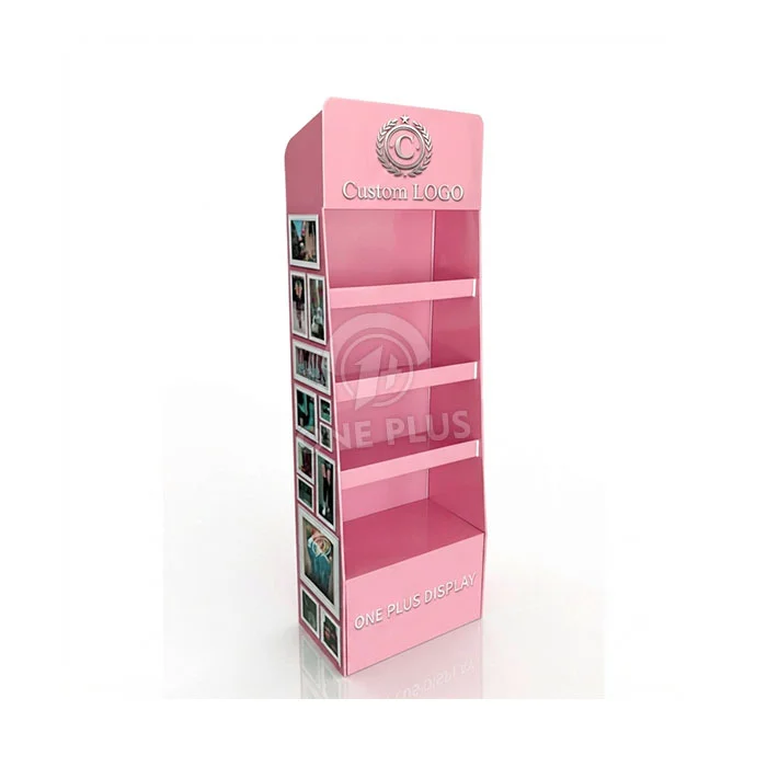 Custom Cardboard Display Stand for Beauty Products 4-Tier Retail Merchandiser