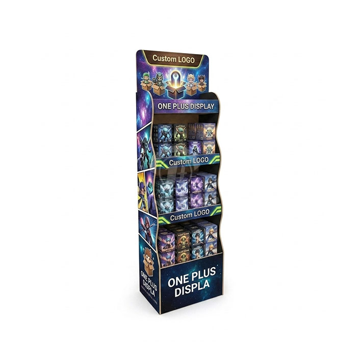 Custom Cardboard Display Stand for Blind Boxes | Retail Floor Merchandiser SKU-202609010815254