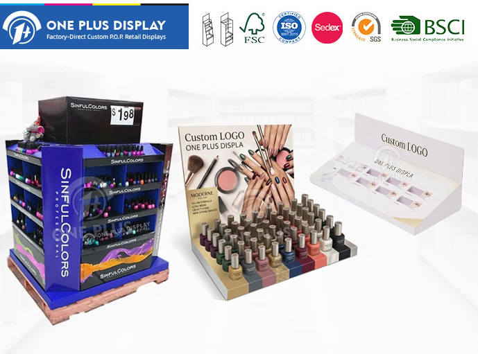 Nail Polish & Eyelash Merchandising: High-Impact Custom Cardboard Displays