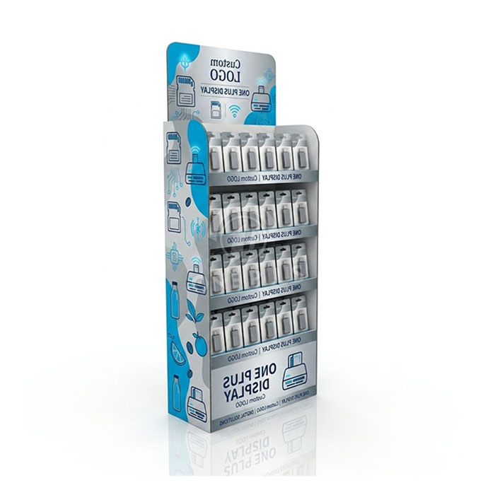 Custom Cardboard Display Stand for USB Flash Drives & Tech Accessories | Retail Floor Merchandiser SKU-202609041246532