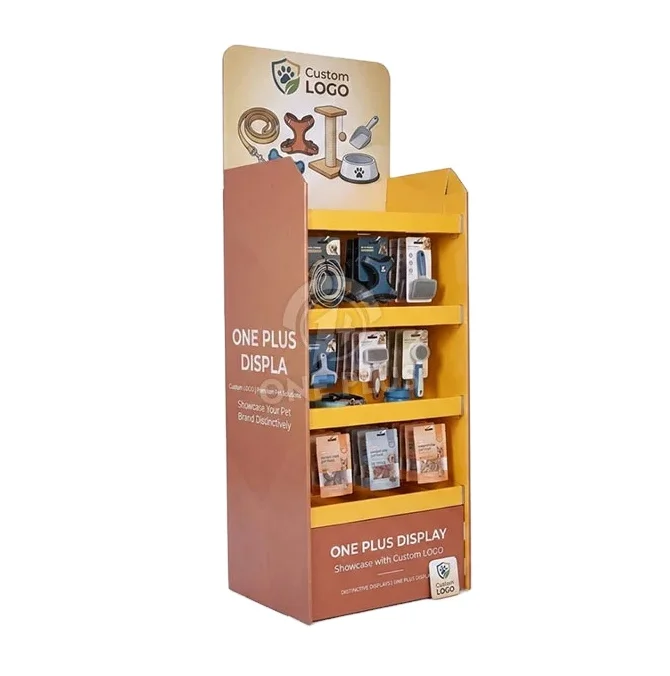 Custom Cardboard Display Stand for Pet Supplies Retail Merchandiser