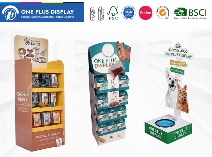 Pet Supplies & Treats Merchandising: High-Impact Custom Cardboard Displays
