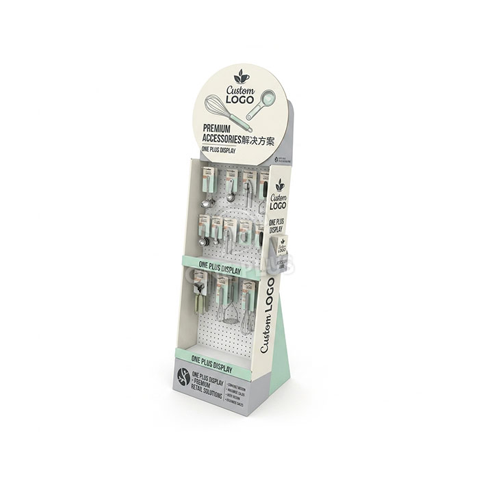 Custom Cardboard Display Stand for Kitchen Utensils & Cookware Accessories | Retail Floor Merchandiser SKU-202609050204851