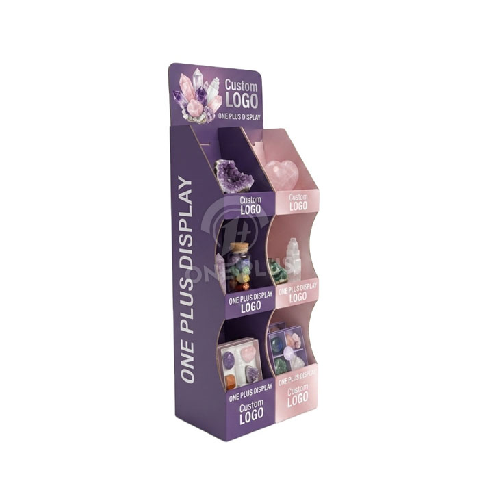 Custom Cardboard Display Stand for Crystals & Gemstones | Retail Floor Merchandiser SKU-202609070804112