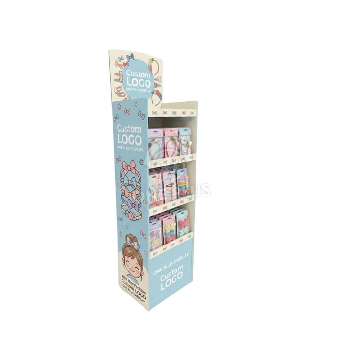 Custom Cardboard Display Stand for Kids Hair Accessories & Bows | Retail Floor Merchandiser SKU-202609070907702