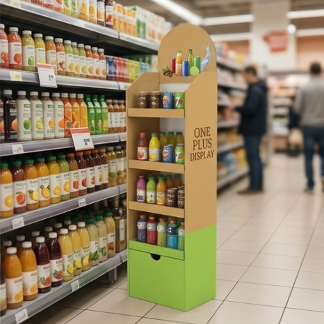 Custom Beverage Display Stand for Walmart Promotion
